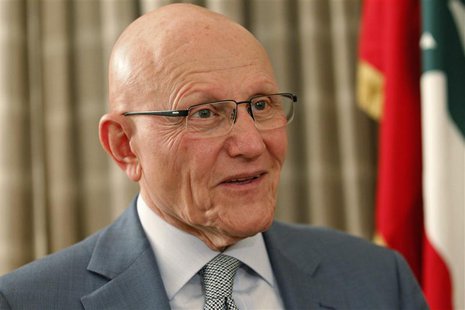 Newly elected Lebanese Prime Minister Tammam Salam speaks during an interview with Reuters at his home in Beirut April 7, 2013. Salam was na Newly elected Lebanese Prime Minister Tammam Salam speaks during an interview with Reuters at his home in Beirut April 7, 2013. Salam was na