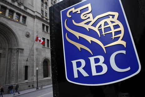 A Royal Bank of Canada (RBC) logo is seen at a branch in Toronto November 9, 2007. REUTERS/Mark Blinch A Royal Bank of Canada (RBC) logo is seen at a branch in Toronto November 9, 2007. REUTERS/Mark Blinch