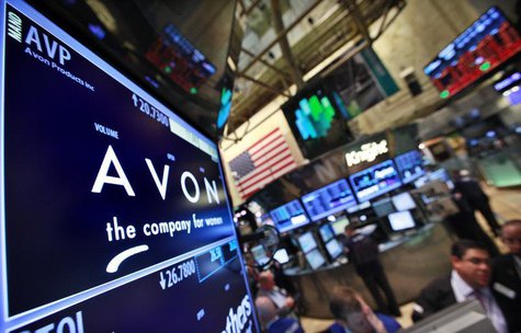 A screen displays the price for Avon Products Inc. at the post that trades the stock on the floor of the New York Stock Exchange, May 15, 20 A screen displays the price for Avon Products Inc. at the post that trades the stock on the floor of the New York Stock Exchange, May 15, 20