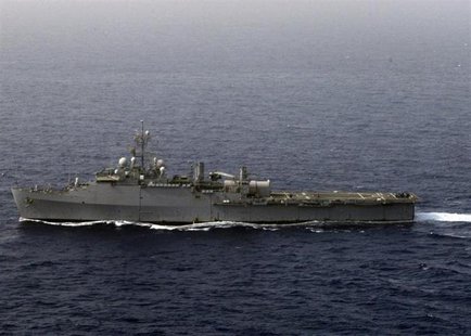The amphibious transport dock ship USS Ponce is seen underway in the U.S. 5th fleet area of responsibility in the Red Sea in this February 1 The amphibious transport dock ship USS Ponce is seen underway in the U.S. 5th fleet area of responsibility in the Red Sea in this February 1