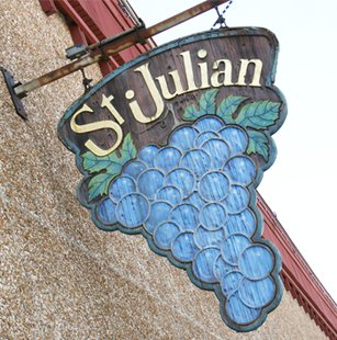 St. Julian Winery sign in Paw Paw St. Julian Winery sign in Paw Paw