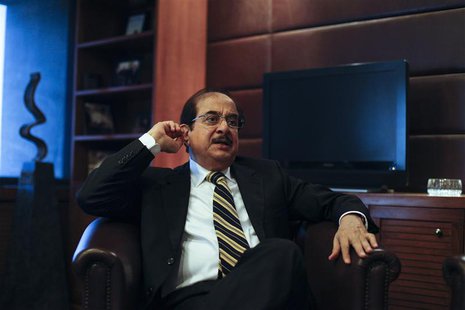Jahangir Siddiqui, Chairman of JS Bank Ltd, speaks during an interview with Reuters at his office in Karachi January 30, 2013. REUTERS/Akhta Jahangir Siddiqui, Chairman of JS Bank Ltd, speaks during an interview with Reuters at his office in Karachi January 30, 2013. REUTERS/Akhta