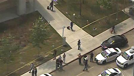 A police line is set up near the scene of a mass stabbing at the Cy-Fair campus of Lone Star College in northwest Houston, as seen in this still image from video courtesy of KPRC-TV April 9, 2013. Credit: REUTERS/KPRC-TV A police line is set up near the scene of a mass stabbing at the Cy-Fair campus of Lone Star College in northwest Houston, as seen in this still image from video courtesy of KPRC-TV April 9, 2013. Credit: REUTERS/KPRC-TV
