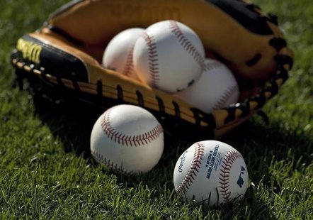 baseballs & glove baseballs & glove