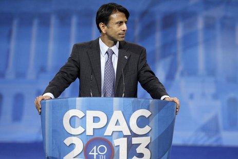 Louisiana Governor Bobby Jindal (R-LA) makes remarks to the Conservative Political Action Conference (CPAC) in National Harbor, Maryland, Ma Louisiana Governor Bobby Jindal (R-LA) makes remarks to the Conservative Political Action Conference (CPAC) in National Harbor, Maryland, Ma