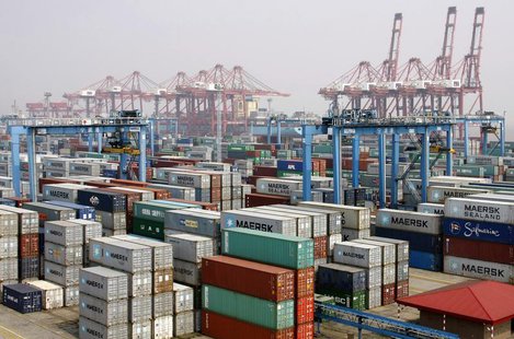 A general view of a container area at Ningbo port, Zhejiang province, April 9, 2013. REUTERS/Stringer A general view of a container area at Ningbo port, Zhejiang province, April 9, 2013. REUTERS/Stringer