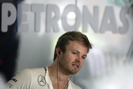 Mercedes Formula One driver Nico Rosberg of Germany looks on in the garage during the first practice session of the Malaysian F1 Grand Prix Mercedes Formula One driver Nico Rosberg of Germany looks on in the garage during the first practice session of the Malaysian F1 Grand Prix