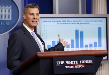 Alan Krueger, chairman of the Council of Economic Advisers, speaks during a media briefing at the White House in Washington November 26, 201 Alan Krueger, chairman of the Council of Economic Advisers, speaks during a media briefing at the White House in Washington November 26, 201