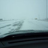 View from South Dakota Highway Patrol cruiser on I-90 west of Mitchell. 4.10.13 - Photo courtesy South Dakota Highway Patrol View from South Dakota Highway Patrol cruiser on I-90 west of Mitchell. 4.10.13 - Photo courtesy South Dakota Highway Patrol