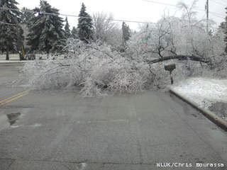 Storm damage at Prospect Ave. and Perkins St. in Appleton, April 10, 2013. (courtesy of FOX 11). Storm damage at Prospect Ave. and Perkins St. in Appleton, April 10, 2013. (courtesy of FOX 11).