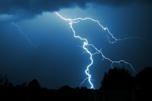 Wind, rain and lightning Wind, rain and lightning