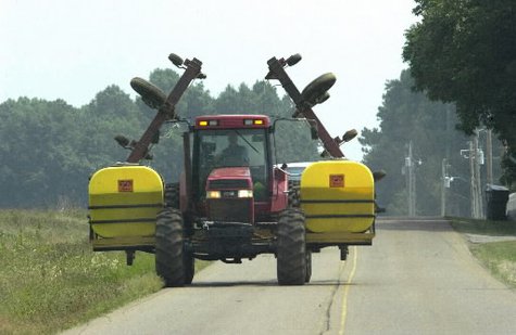 tractor on road tractor on road