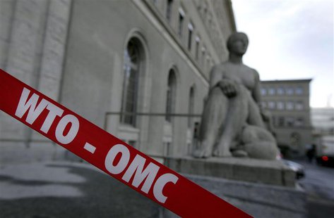 The World Trade Organization (WTO) headquarters is pictured in Geneva April 10, 2013. REUTERS/Denis Balibouse The World Trade Organization (WTO) headquarters is pictured in Geneva April 10, 2013. REUTERS/Denis Balibouse