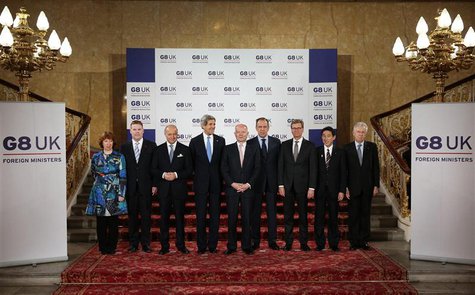 G8 Foreign Ministers (L-R) EU foreign policy chief Catherine Ashton, Canadian Foreign Affairs Minister John Baird, French Foreign Minister L G8 Foreign Ministers (L-R) EU foreign policy chief Catherine Ashton, Canadian Foreign Affairs Minister John Baird, French Foreign Minister L