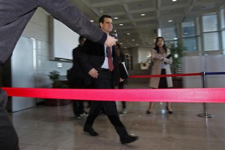 U.S. Under Secretary of the Treasury for Terrorism and Financial Intelligence David Cohen leaves after a meeting with South Korea's nuclear U.S. Under Secretary of the Treasury for Terrorism and Financial Intelligence David Cohen leaves after a meeting with South Korea's nuclear