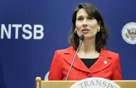National Transportation Safety Board Chairman Deborah A. P. Hersman briefs reporters on the NTSB's ongoing investigative work being done on National Transportation Safety Board Chairman Deborah A. P. Hersman briefs reporters on the NTSB's ongoing investigative work being done on