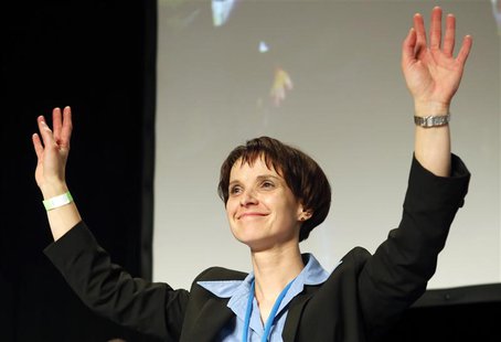 Frauke Petry, one of three new elected party leaders of Germany's anti-euro party "Alternative fuer Deutschland" (Alternative for Germany) c Frauke Petry, one of three new elected party leaders of Germany's anti-euro party "Alternative fuer Deutschland" (Alternative for Germany) c