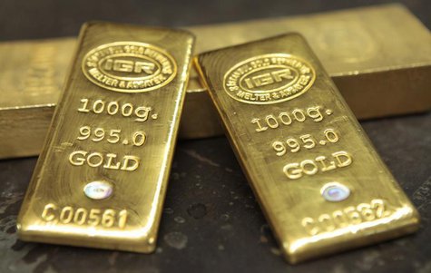 Gold bars are seen in this picture illustration taken at the Istanbul Gold Refinery in Istanbul March 12, 2013. REUTERS/Murad Sezer Gold bars are seen in this picture illustration taken at the Istanbul Gold Refinery in Istanbul March 12, 2013. REUTERS/Murad Sezer