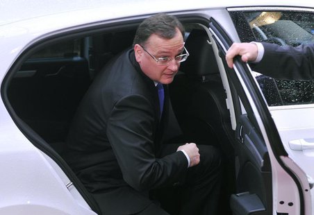 Czech Republic's Prime Minister Petr Necas arrives at the EU council headquarters for an European Union leaders summit meeting to discuss th Czech Republic's Prime Minister Petr Necas arrives at the EU council headquarters for an European Union leaders summit meeting to discuss th