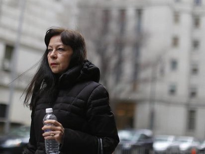 Elizabeth Valle (R), mother of New York City police officer Gilberto Valle dubbed by local media as the "cannibal cop", exits the Manhattan Elizabeth Valle (R), mother of New York City police officer Gilberto Valle dubbed by local media as the "cannibal cop", exits the Manhattan