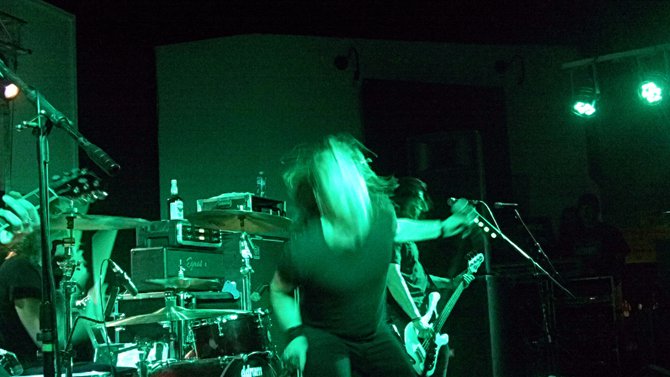 Mitch from Wayland is a mean green blur of rock!