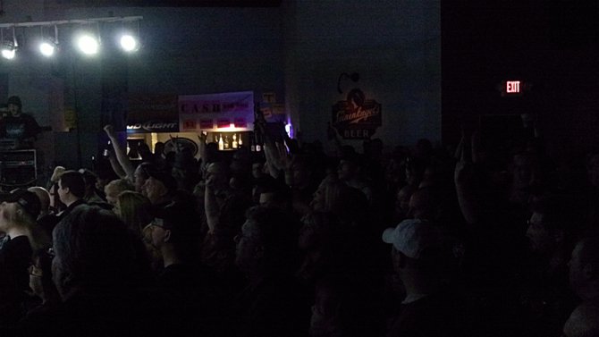 Crowd totally digging the show!