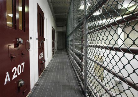 The interior of a communal cellblock is seen at Camp VI, a prison used to house detainees at the U.S. Naval Base at Guantanamo Bay in this f The interior of a communal cellblock is seen at Camp VI, a prison used to house detainees at the U.S. Naval Base at Guantanamo Bay in this f
