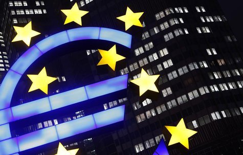 An illuminated euro sign is seen in front of the headquarters of the European Central Bank (ECB) in the late evening in Frankfurt January 8, An illuminated euro sign is seen in front of the headquarters of the European Central Bank (ECB) in the late evening in Frankfurt January 8,