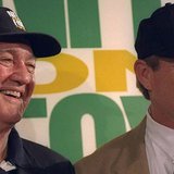 Pat Summerall and Terry Bradshaw in a 1994 photo, courtesy Fox Sports