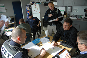 Wisconsin National Guard members during recent bomb scenario exercise. Wisconsin National Guard members during recent bomb scenario exercise.