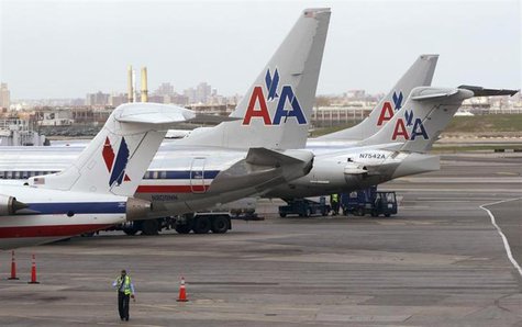 American Airlines aircraft sit on the tarmac at LaGuardia airport following a reservation system outage in New York, April 16, 2013. REUTERS American Airlines aircraft sit on the tarmac at LaGuardia airport following a reservation system outage in New York, April 16, 2013. REUTERS