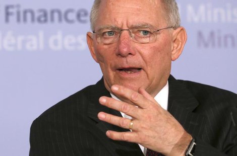 Germany's Finance Minister Wolfgang Schaeuble addresses a news conference in Berlin March 18, 2013. REUTERS/Fabrizio Bensch Germany's Finance Minister Wolfgang Schaeuble addresses a news conference in Berlin March 18, 2013. REUTERS/Fabrizio Bensch
