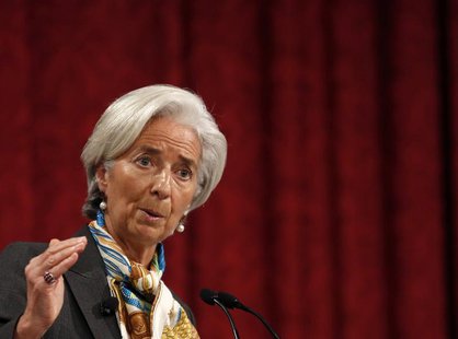 International Monetary Fund (IMF) Managing Director Christine Lagarde speaks to the Economic Club of New York in New York, April 10, 2013. R International Monetary Fund (IMF) Managing Director Christine Lagarde speaks to the Economic Club of New York in New York, April 10, 2013. R