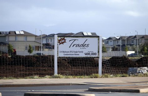 A sign near the Trades housing division built by Gentry Homes promotes special offers for potential buyers in Ewa Beach, Hawaii, March 6, 20 A sign near the Trades housing division built by Gentry Homes promotes special offers for potential buyers in Ewa Beach, Hawaii, March 6, 20
