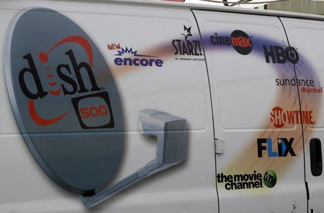 The Dish Network logo on the side of installers truck is seen in Denver March 2, 2009. REUTERS/Rick Wilking The Dish Network logo on the side of installers truck is seen in Denver March 2, 2009. REUTERS/Rick Wilking