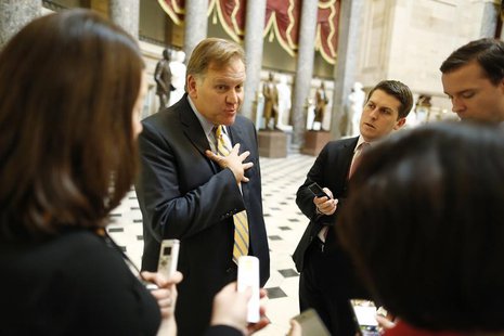 Representative Mike Rogers (R-MI) (left) talks to reporters at the U.S. Capitol in Washington December 31, 2012. REUTERS/Jonathan Ernst Representative Mike Rogers (R-MI) (left) talks to reporters at the U.S. Capitol in Washington December 31, 2012. REUTERS/Jonathan Ernst