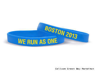 'We Run as One’ wristband. (courtesy of the Cellcom Green Bay Marathon). 'We Run as One’ wristband. (courtesy of the Cellcom Green Bay Marathon).