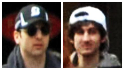 A combination of handout pictures released through the FBI website on April 18, 2013 show the suspects wanted for questioning in relation to A combination of handout pictures released through the FBI website on April 18, 2013 show the suspects wanted for questioning in relation to