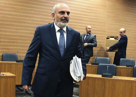 Cyprus' Finance Ministry permanent secretary Christos Patsalides, the first witness of a public inquiry into Cyprus' economic collapse, arri Cyprus' Finance Ministry permanent secretary Christos Patsalides, the first witness of a public inquiry into Cyprus' economic collapse, arri