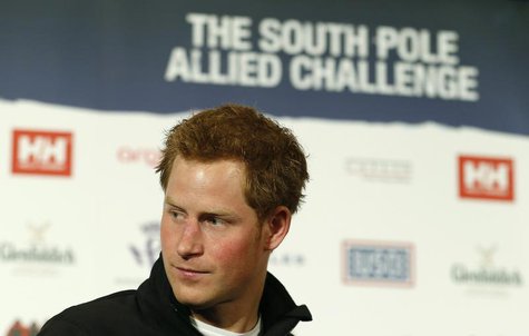 Britain's Prince Harry attends the launch of the Walking with the Wounded South Pole Allied Challenge 2013, in London April 19, 2013. REUTER Britain's Prince Harry attends the launch of the Walking with the Wounded South Pole Allied Challenge 2013, in London April 19, 2013. REUTER