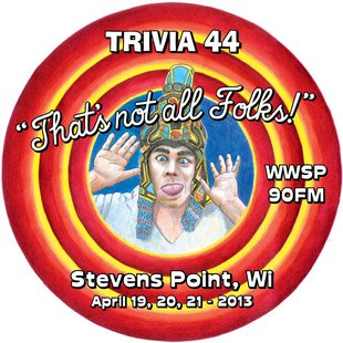 The logo for Trivia 44, the World's Largest Trivia Contest at WWSP 90fm in Stevens Point The logo for Trivia 44, the World's Largest Trivia Contest at WWSP 90fm in Stevens Point