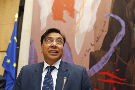 ArcelorMittal Chairman Lakshmi Mittal attends a parliamentary commission hearing at the National Assembly in Paris April 17, 2013. REUTERS/B ArcelorMittal Chairman Lakshmi Mittal attends a parliamentary commission hearing at the National Assembly in Paris April 17, 2013. REUTERS/B