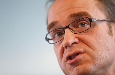 Jens Weidmann, President of Germany's federal reserve bank Bundesbank addresses the media during the bank's annual news conference in Frankf Jens Weidmann, President of Germany's federal reserve bank Bundesbank addresses the media during the bank's annual news conference in Frankf