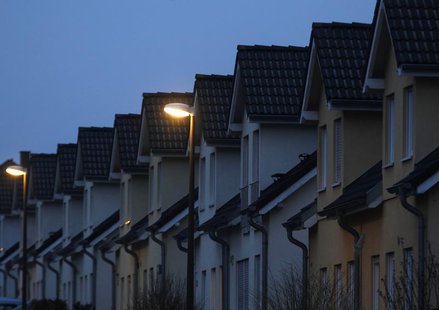 Semi-detached houses are pictured in Dortmund March 10, 2013. REUTERS/Ina Fassbender Semi-detached houses are pictured in Dortmund March 10, 2013. REUTERS/Ina Fassbender