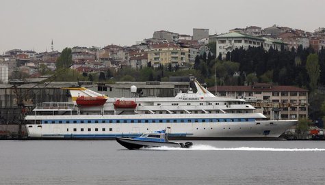 The Turkish-owned cruise liner Mavi Marmara is seen under maintenance at a shipyard in Istanbul April 21, 2013. Israel apologised to Turkey The Turkish-owned cruise liner Mavi Marmara is seen under maintenance at a shipyard in Istanbul April 21, 2013. Israel apologised to Turkey