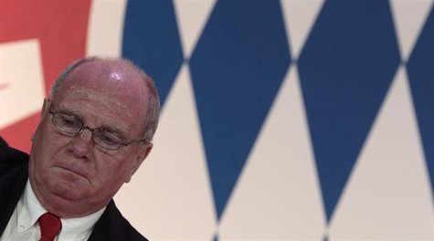 Bayern Munich President Uli Hoeness arrives for the annual shareholders meeting of the German Bundesliga first division soccer club in Munic Bayern Munich President Uli Hoeness arrives for the annual shareholders meeting of the German Bundesliga first division soccer club in Munic
