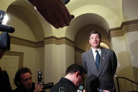 Super committee co-chair Rep. Jeb Hensarling (R-TX) talks to reporters as he arrives for a meeting with Republican committee members on Capi Super committee co-chair Rep. Jeb Hensarling (R-TX) talks to reporters as he arrives for a meeting with Republican committee members on Capi
