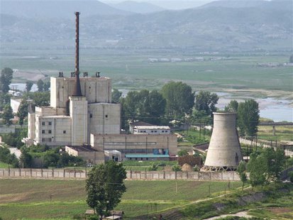 A North Korean nuclear plant is seen before demolishing a cooling tower (R) in Yongbyon, in this photo taken June 27, 2008 and released by K A North Korean nuclear plant is seen before demolishing a cooling tower (R) in Yongbyon, in this photo taken June 27, 2008 and released by K