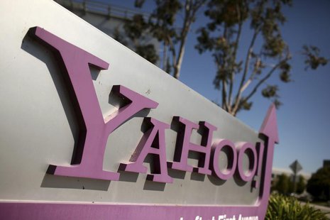The Yahoo logo is shown at the company's headquarters in Sunnyvale, California April 16, 2013. The company will release its quarterly result The Yahoo logo is shown at the company's headquarters in Sunnyvale, California April 16, 2013. The company will release its quarterly result
