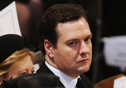 George Osborne, Chancellor of the Exchequer, attends the funeral service of former British prime minister Margaret Thatcher at St Paul's Cat George Osborne, Chancellor of the Exchequer, attends the funeral service of former British prime minister Margaret Thatcher at St Paul's Cat